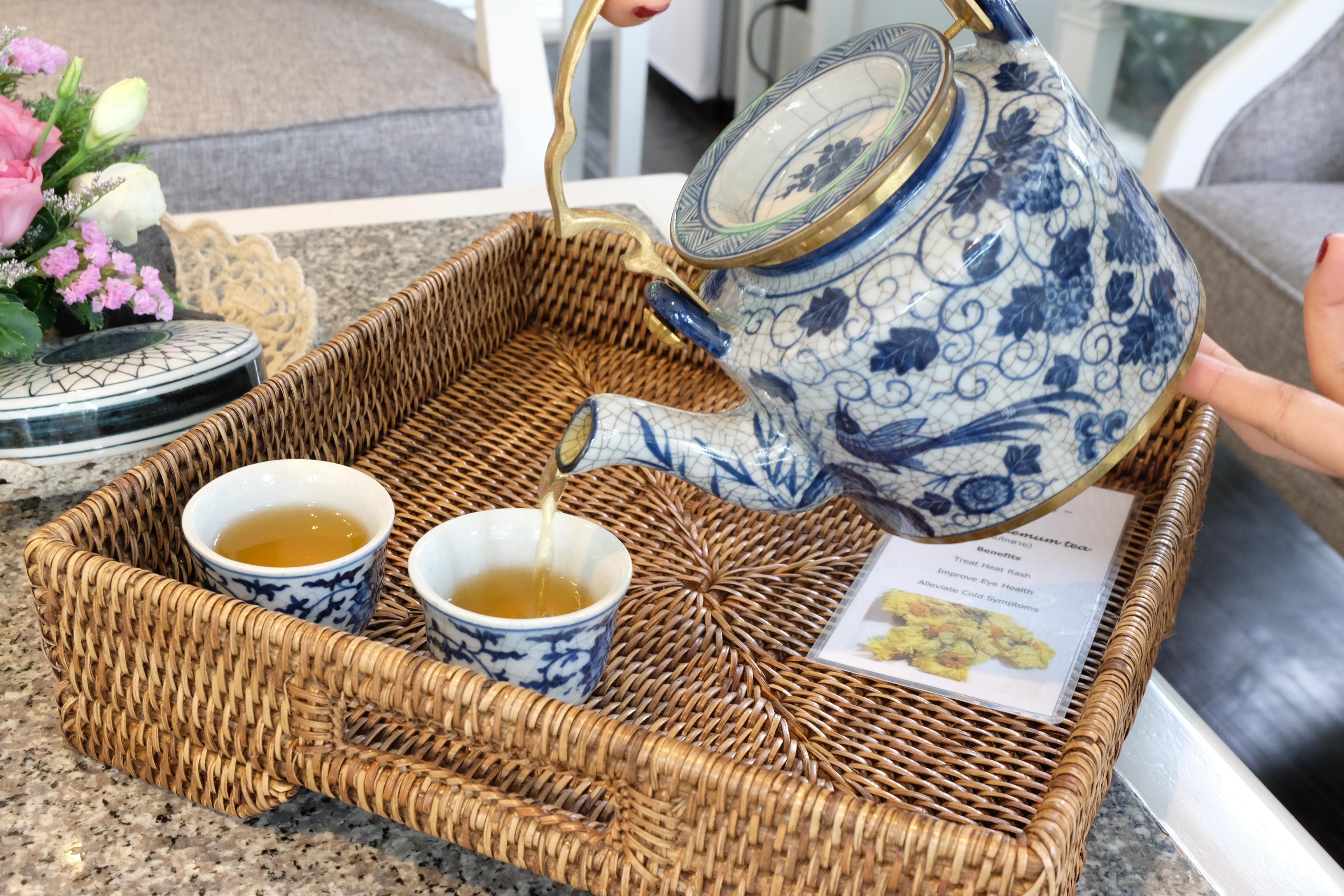 فندق ذا راوييكانلايا بانكوك المظهر الخارجي الصورة A tea tray